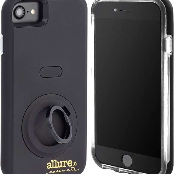 Case-Mate Allure LED Selfie Case iPhone 6 6s 7 8 + Glass Screen Protectors (2) - Picture 6 of 10